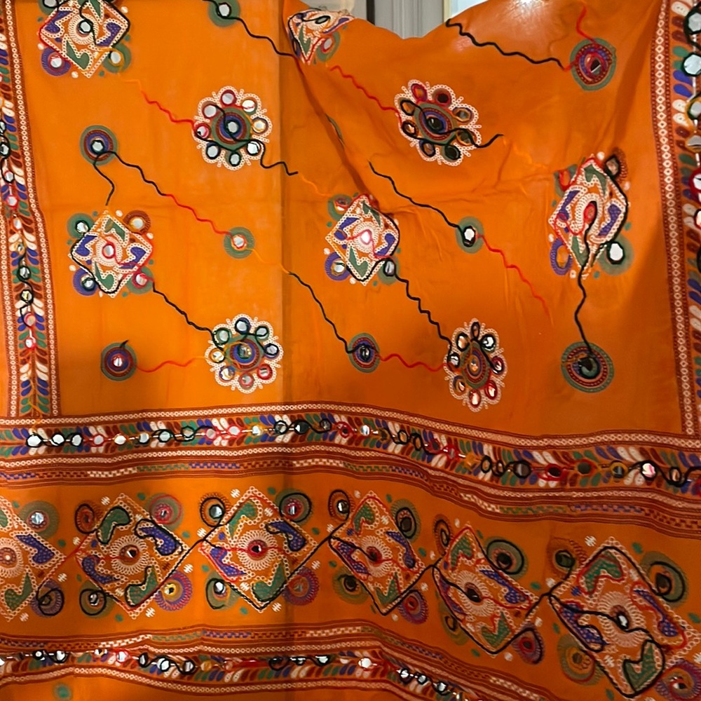 Orange colorful wrap from India